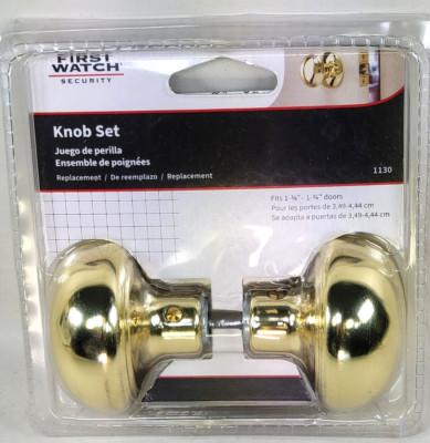 First Watch Security Solid Brass Door Knob Set