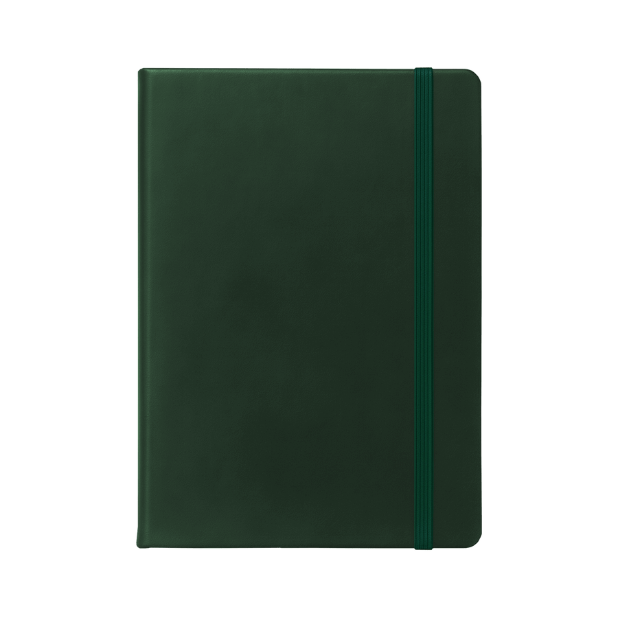 Green hardcover journal and diary