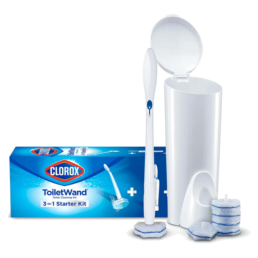 Clorox ToiletWand 3-in-1 Starter Kit with wand, caddy and cleaning pads