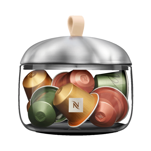 Nespresso Display Mia Small capsule dispenser with capsules