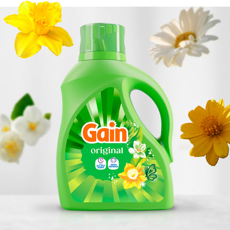 Gain + Aroma Boost Original Liquid Laundry Detergent product packaging